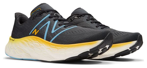 New Balance Running Shoes Fresh Foam X More v4 Black Blue Yellow Men's