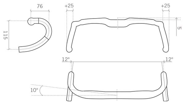 FSA K-Wing AGX Gravel Handlebar Black