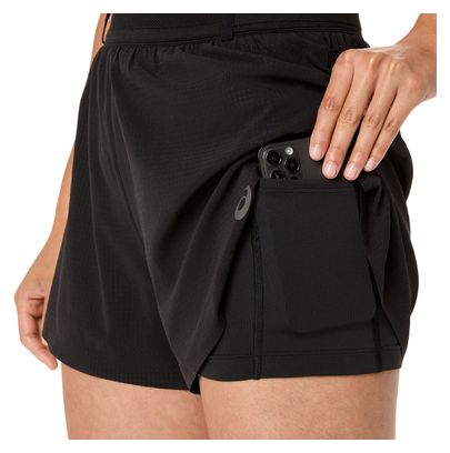 Asics Metarun Split Shorts Zwart Dames