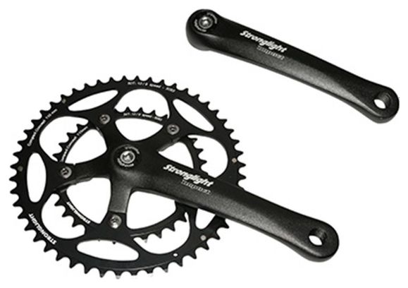 PEDALIER ROUTE STRONGLIGHT IMPACT NOIR 170mm 50-34 COMPATIBLE  (AXE CARRE 107mm)