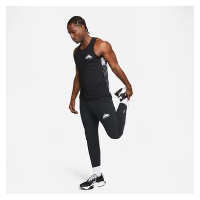 Camiseta sin mangas Nike Dri-Fit Trail Solar Chase Negra Blanca