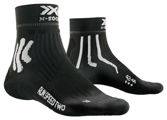 X-SOCKS Run Speed Two 4.0 Herren Socken Schwarz/Weiß 42-44