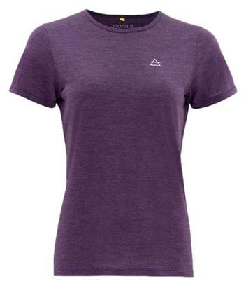 T-Shirt Devold Valldal Merino Violet Femme