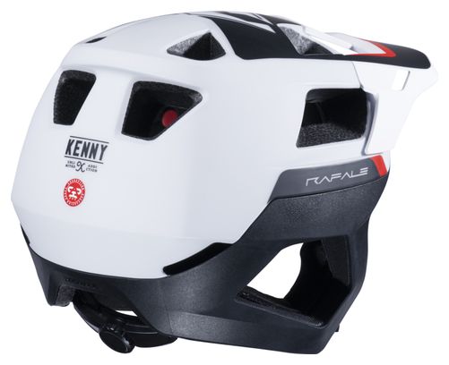 Casco Kenny Rafale Blanco/Rojo