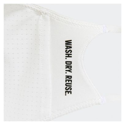 Packung mit 3 Schutzbrillen adidas Face Covers White M / L.
