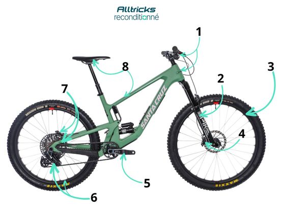 Santa Cruz 5010 Carbon C Bicicleta de montaña todo terreno con suspensión Sram GX Eagle 12V 29''/27.5'' (MX) Rojo 2024