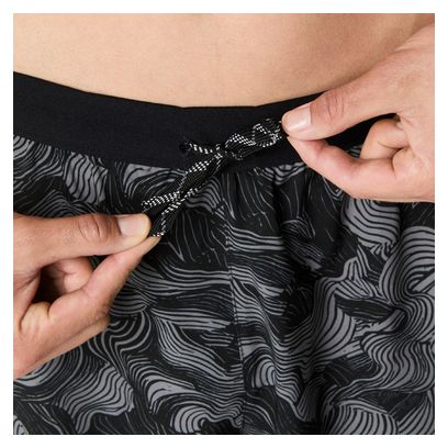 Pantalones cortos Asics Fujitrail All Over Print 5in, negro/gris, para hombre