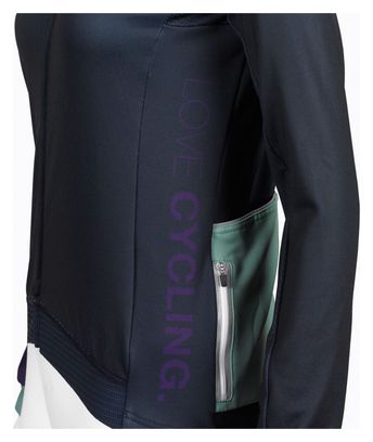Maillot XLC JE-S18 Manga Larga Azul Oscuro Verde Lila Claro
