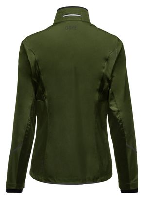 Women's Running Jacket Gore Wear R3 Partial Gore-Tex Infinium Khaki