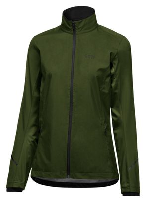Women's Running Jacket Gore Wear R3 Partial Gore-Tex Infinium Khaki