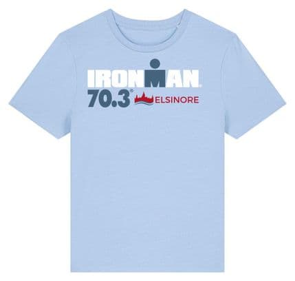 Camiseta de manga corta azul cielo Ironman 70.3 para mujer