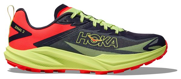 Hoka Zinal 3 trailschoenen voor heren, zwart/geel/rood