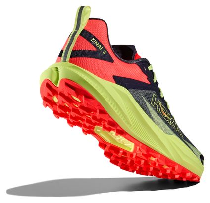 Hoka Zinal 3 trailschoenen voor heren, zwart/geel/rood
