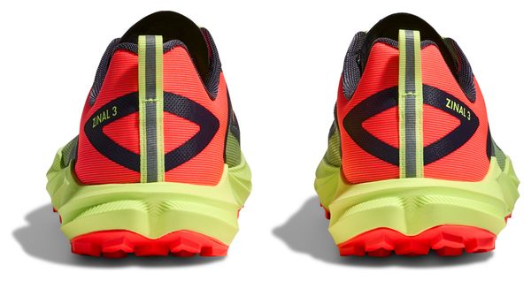 Hoka Zinal 3 trailschoenen voor heren, zwart/geel/rood