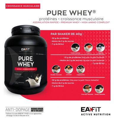 EAFIT Pure Whey Vanille Noisette 750gr