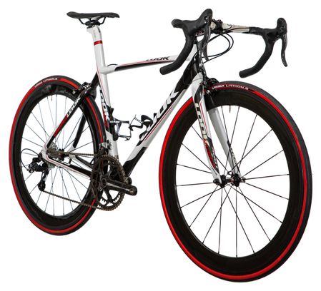 Producto renovado - Look 595 Ultra Campagnolo Record 11V Negro/Blanco/Rojo 2012 bicicleta de carretera