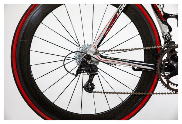 Producto renovado - Look 595 Ultra Campagnolo Record 11V Negro/Blanco/Rojo 2012 bicicleta de carretera