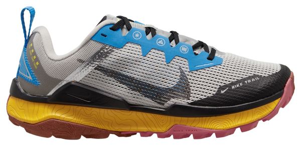 Zapatillas Nike <strong>React</strong> Wildhorse 8 <strong>Negro Azul Amarillo</strong> Mujer Trail Running