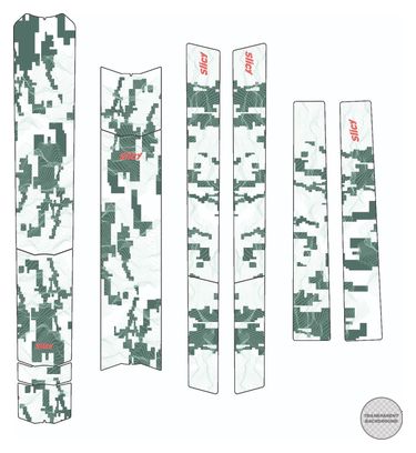 Slicy Custom Pixel Frame Protector Kit Groen / Mat Wit