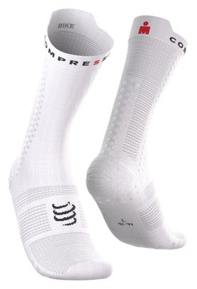 Calzini Compressport Pro Racing V4.0 Bike Ironman 2026 Bianco