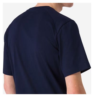 Rapha Katoenen T-Shirt Groot Logo Blauw/Roze