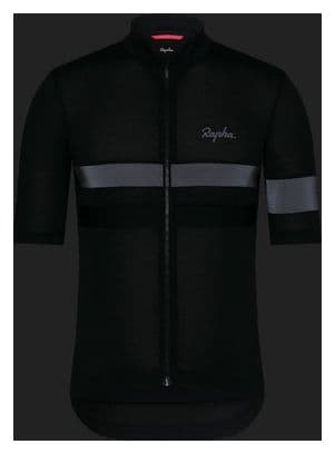 Rapha Brevet Lightweight Jersey Kurzarm Trikot Schwarz Herren