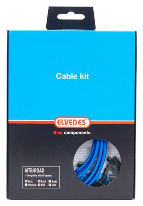 Câbles de Transmission Elvedes Basic Cable Kit Bleu