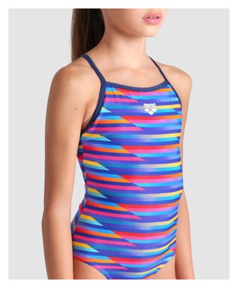 Meisjesbadpak Arena Racing Stripe Blue
