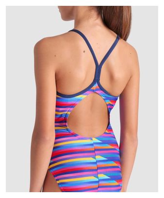 Meisjesbadpak Arena Racing Stripe Blue