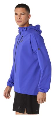 Chaqueta impermeable Asics Fujitrail Elite violeta para hombre