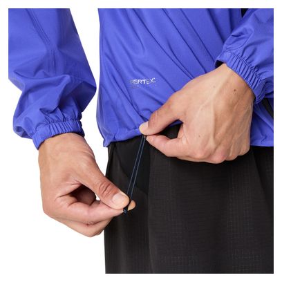 Chaqueta impermeable Asics Fujitrail Elite violeta para hombre