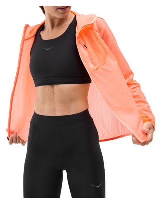 Hoka Skyflow Windbreaker Jacket Women's Coral