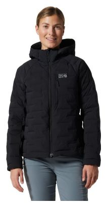Mountain Hardwear Stretch-Daunenjacke mit Kapuze Schwarz Damen