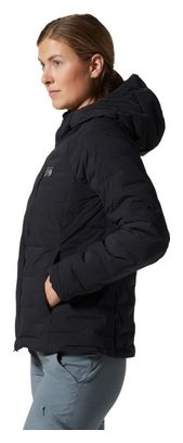 Mountain Hardwear Stretch-Daunenjacke mit Kapuze Schwarz Damen