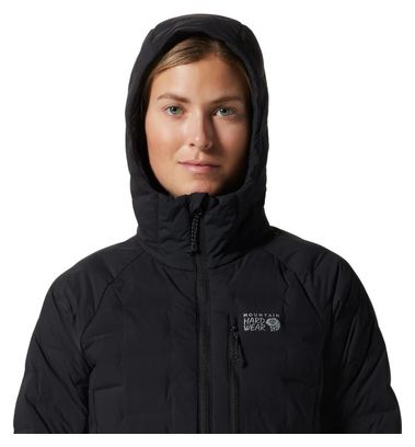 Mountain Hardwear Stretch-Daunenjacke mit Kapuze Schwarz Damen