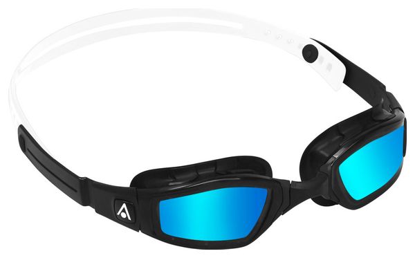 Aquasphere Ninja Schwimmbrille Schwarz / Weiß - Blaue Spiegelgläser