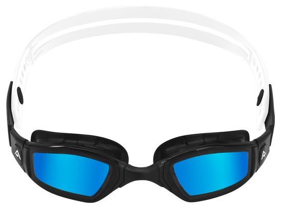 Aquasphere Ninja Swim Goggles Black / White - Blue Mirror Lenses