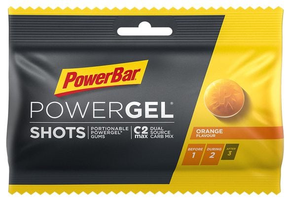 Gommes Energétiques Powerbar Powergel Shots 60gr Orange