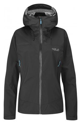 RAB Downpour Plus 2.0 Donna Giacca Impermeabile Nero