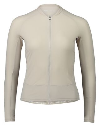 Maillot de manga larga Poc Essential Road Sandstone Beige para mujer