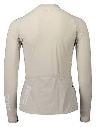 Maillot de manga larga Poc Essential Road Sandstone Beige para mujer