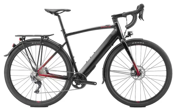 Bicicleta eléctrica de gravilla Fuji E-Jari EQP Shimano GRX 11V 250Wh 700mm Negra / Roja 2022
