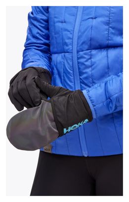 Women's Hoka Run Fleece Marathon Mittens Marathon Pack Black