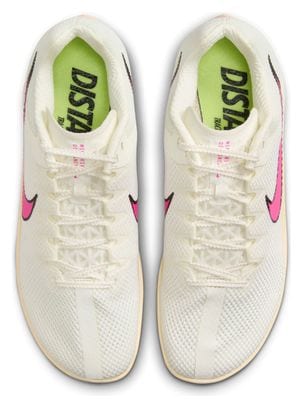 Prodotto ricondizionato - Nike Zoom Rival Distance Unisex Scarpe da atletica leggera Bianco Rosa Giallo 41