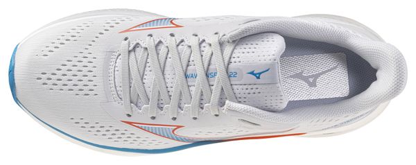 Mizuno Wave Inspire 22 hardloopschoenen Wit/Blauw/Rood voor heren