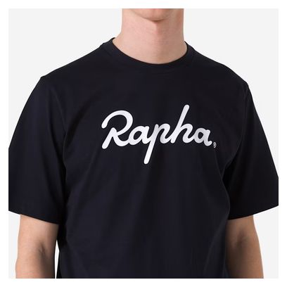 Rapha Katoen T-Shirt met groot logo Zwart/Wit