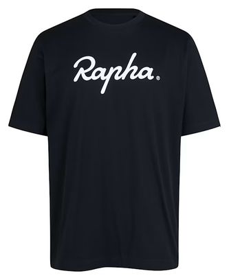 Rapha Katoen T-Shirt met groot logo Zwart/Wit