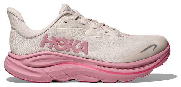 Chaussures Running Hoka Clifton 10 Blanc/Rose Enfant