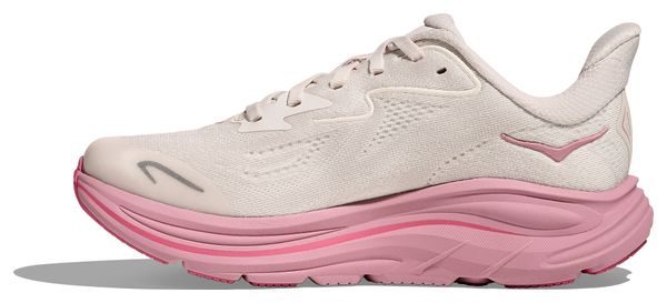 Chaussures Running Hoka Clifton 10 Blanc/Rose Enfant