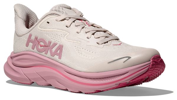 Chaussures Running Hoka Clifton 10 Blanc/Rose Enfant